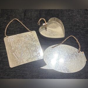 3 Galvanized Wall Decors